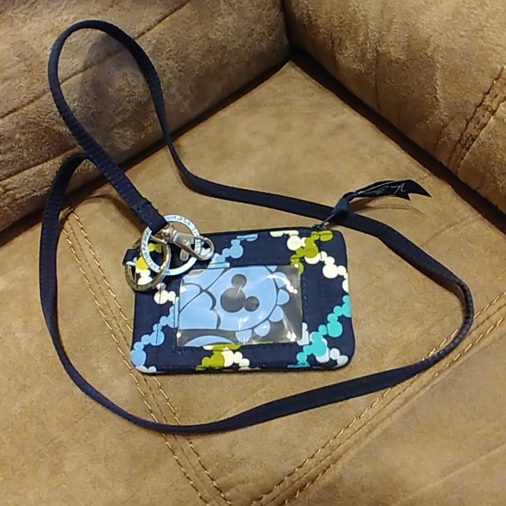 Vera Bradley ID wallet and lanyard